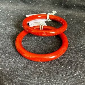Splendette Golden Amber Fakelite Narrow Bangle Set